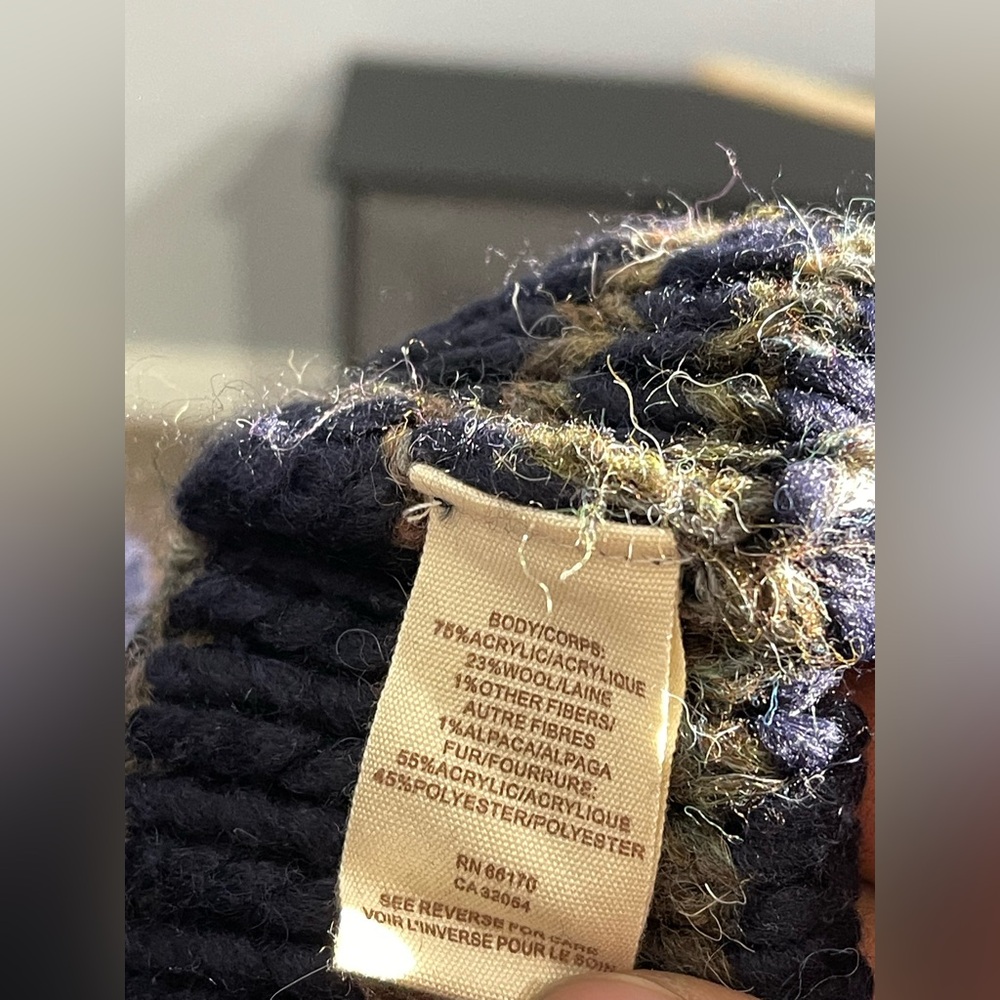 Free People Navy Cardigan with Faux Fur Collar - Picture 13 of 14